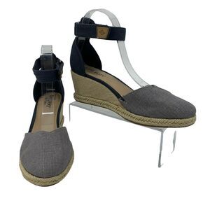 Sperry Katama Cape Espadrille Wedge Women's Size 9 M Blue Gray Ankle Strap Heels
